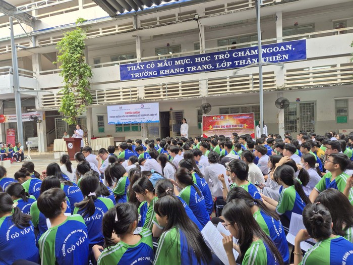 Nâng cao nhận thức cho hơn 1.200 học sinh về tác hại thuốc lá, thuốc lá điện tử- Ảnh 1.