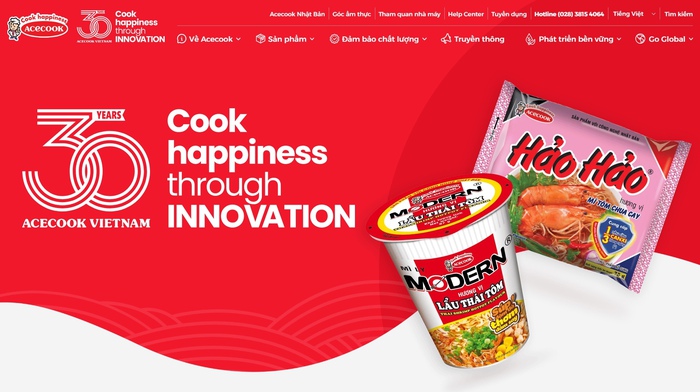 Acecook Việt Nam ra mắt website mới nhân dịp kỷ niệm 30 năm ngày bán hàng đầu tiên- Ảnh 1.