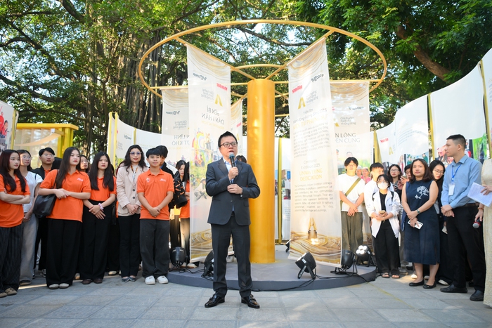 Tổng Biên tập Báo Nhân Dân Lê Quốc Minh phát biểu khai mạc triển lãm Tổng Biên tập Báo Nhân Dân Lê Quốc Minh phát biểu khai mạc triển lãm