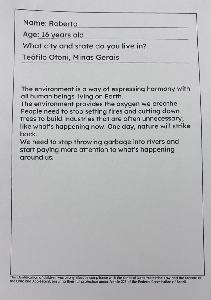 1.600 là thư của trẻ em được gửi tới COP30- Ảnh 1. 1.600 là thư của trẻ em được gửi tới COP30- Ảnh 1.