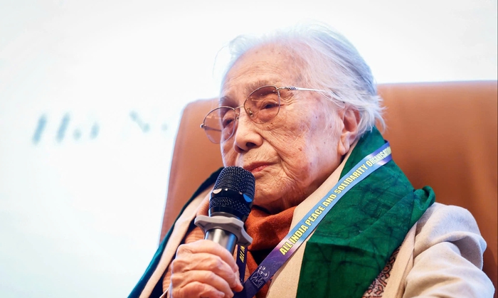 Nguyên Phó Chủ tịch nước Nguyễn Thị Bình được trao Giải thưởng Hòa bình Romesh Chandra- Ảnh 2. Nguyên Phó Chủ tịch nước Nguyễn Thị Bình được trao Giải thưởng Hòa bình Romesh Chandra- Ảnh 2.