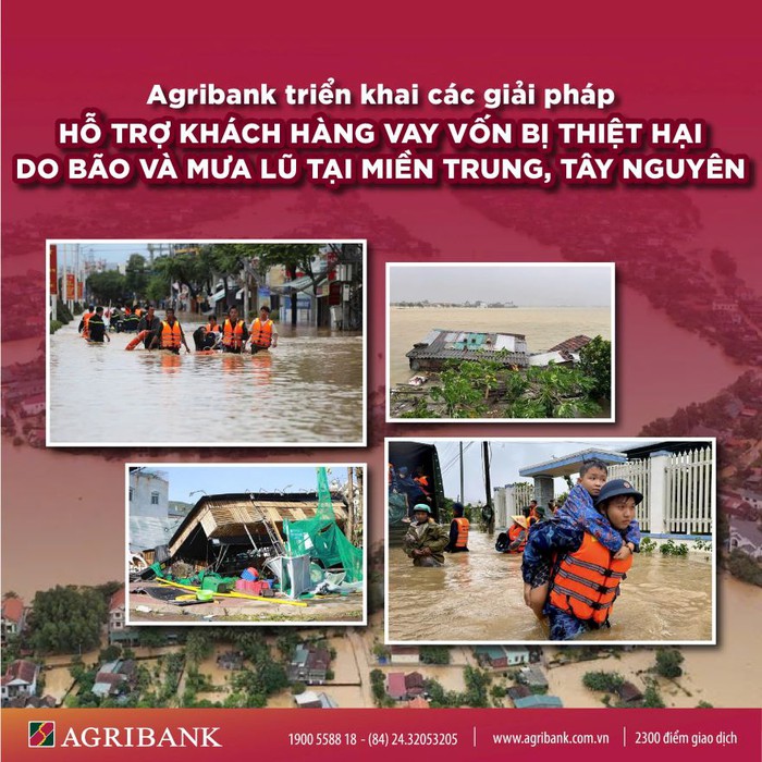 Agribank giảm tới 2% lãi vay hỗ trợ khách hàng sau bão lũ- Ảnh 1.