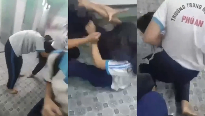 Lại xuất hiện thêm clip nữ sinh đánh nhau trong nhà vệ sinh tại TPHCM- Ảnh 1. Lại xuất hiện thêm clip nữ sinh đánh nhau trong nhà vệ sinh tại TPHCM- Ảnh 1.