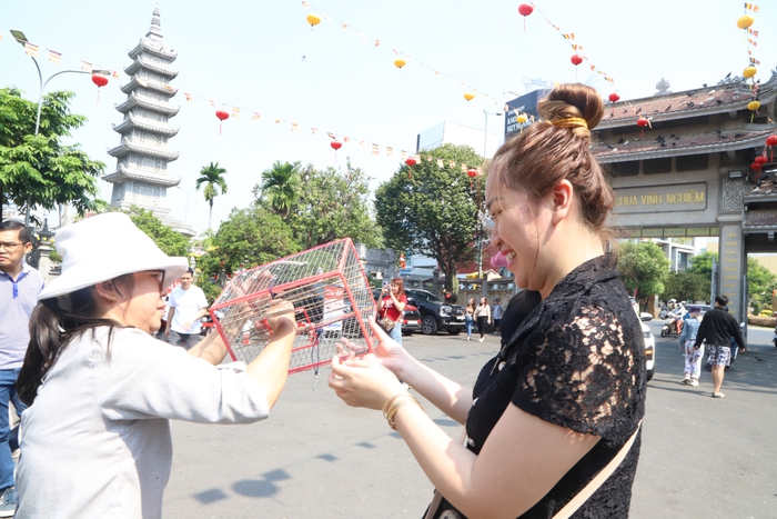 Đầu năm, mẹ đưa con đi chùa, thả chim phóng sinh mong các con biết hướng thiện- Ảnh 2.