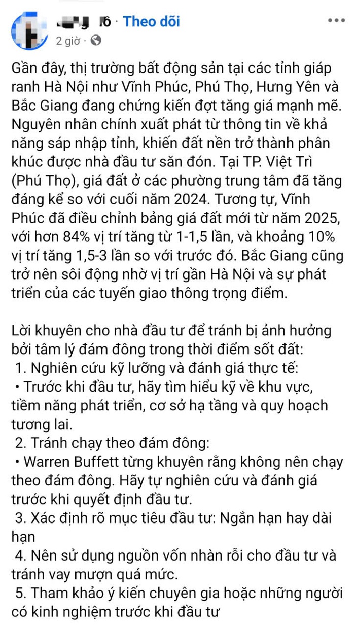 Cảnh giác với chiêu trò tung tin “sáp nhập tỉnh” để thổi giá đất- Ảnh 2.