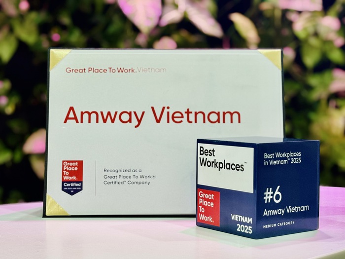 Amway nằm trong top 6 nơi làm việc xuất sắc hàng đầu Việt Nam 2025- Ảnh 1. Amway nằm trong top 6 nơi làm việc xuất sắc hàng đầu Việt Nam 2025- Ảnh 1.