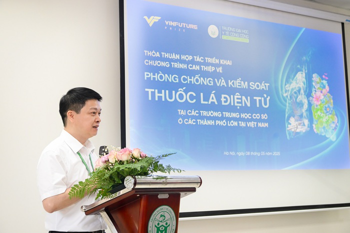 Trường Đại học Y tế Công cộng và Quỹ VinFuture hợp tác phòng chống và kiểm soát thuốc lá điện tử học đường- Ảnh 2. Trường Đại học Y tế Công cộng và Quỹ VinFuture hợp tác phòng chống và kiểm soát thuốc lá điện tử học đường- Ảnh 2.