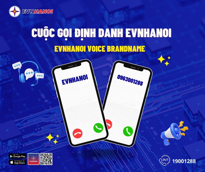 EVNHANOI công bố giải pháp hiển thị cuộc gọi định danh - Voice Brandname chống lừa đảo- Ảnh 1. EVNHANOI công bố giải pháp hiển thị cuộc gọi định danh - Voice Brandname chống lừa đảo- Ảnh 1.