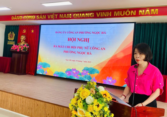 Hà Nội: Ra mắt Chi hội Phụ nữ Công an phường Ngọc Hà- Ảnh 1.