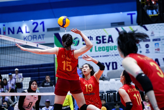 ĐT bóng chuyền nữ Việt Nam đánh bại Indonesia ở trận ra quân SEA V.League- Ảnh 8. ĐT bóng chuyền nữ Việt Nam đánh bại Indonesia ở trận ra quân SEA V.League- Ảnh 8.
