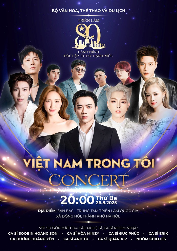 Soobin Hoàng Sơn, Hòa Minzy và dàn sao "đổ bộ" Concert "Việt Nam trong tôi"- Ảnh 1. Soobin Hoàng Sơn, Hòa Minzy và dàn sao "đổ bộ" Concert "Việt Nam trong tôi"- Ảnh 1.