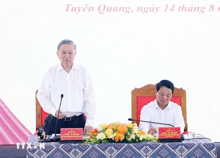 Tổng Bí thư: Định hình vị thế của Tuyên Quang trên bản đồ phát triển quốc gia- Ảnh 1. Tổng Bí thư: Định hình vị thế của Tuyên Quang trên bản đồ phát triển quốc gia- Ảnh 1.