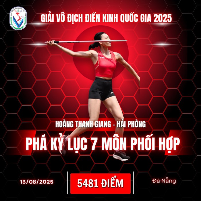 Cô gái Hải Phòng phá kỷ lục 7 môn phối hợp tại Giải vô địch điền kinh Quốc gia - Ảnh 1.