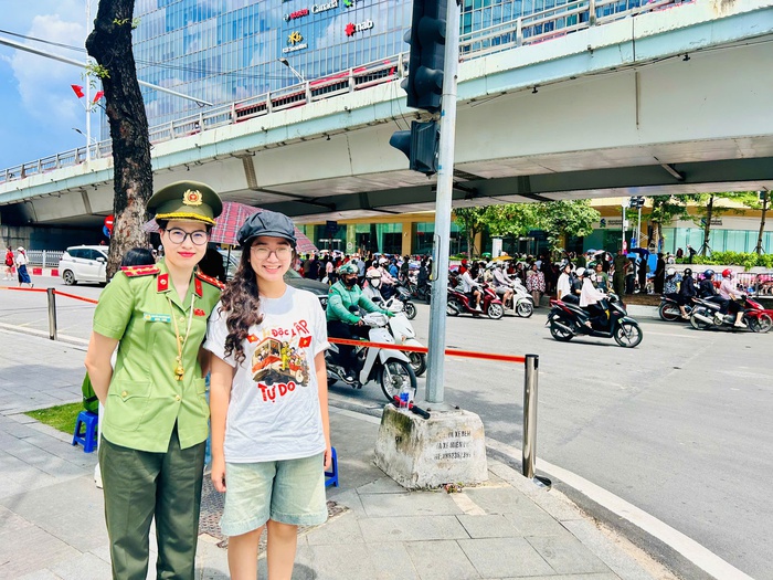 Nữ chiến sĩ Công an Thủ đô tham gia giữ an ninh trật tự sơ duyệt diễu binh, diễu hành - Ảnh 5. Nữ chiến sĩ Công an Thủ đô tham gia giữ an ninh trật tự sơ duyệt diễu binh, diễu hành - Ảnh 5.