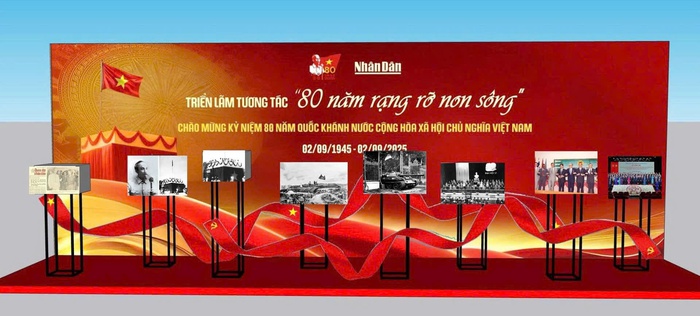 Trải nghiệm không gian sáng tạo tại triển lãm tương tác “80 năm rạng rỡ non sông – Con đường Độc lập”- Ảnh 4. Trải nghiệm không gian sáng tạo tại triển lãm tương tác “80 năm rạng rỡ non sông – Con đường Độc lập”- Ảnh 4.