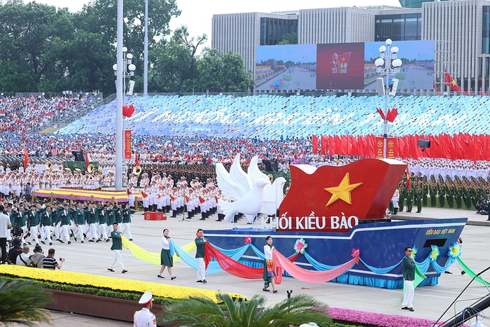 Ấn tượng khối quần chúng tham gia diễu hành tổng duyệt Lễ A80- Ảnh 9. Ấn tượng khối quần chúng tham gia diễu hành tổng duyệt Lễ A80- Ảnh 9.