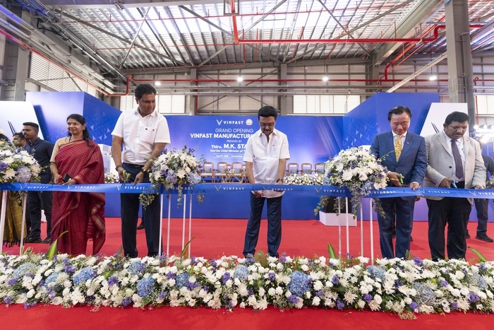 VinFast khánh thành Nhà máy lắp ráp ô tô tại Tamil Nadu, Ấn Độ- Ảnh 1. VinFast khánh thành Nhà máy lắp ráp ô tô tại Tamil Nadu, Ấn Độ- Ảnh 1.