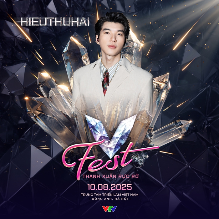 HIEUTHUHAI là một trong những nghệ sĩ biểu diễn trong "V Fest – Thanh xuân rực rỡ"