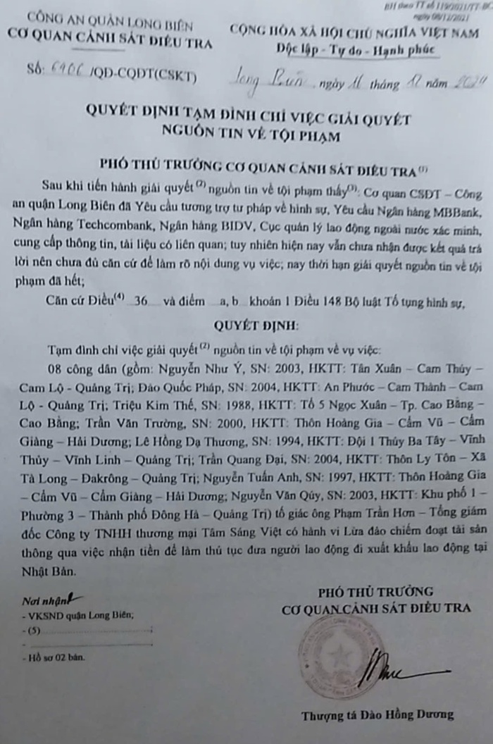 Nạn nhân tiếp tục tố cáo Công ty Tâm Sáng Việt tới Công an Hà Nội- Ảnh 2. Nạn nhân tiếp tục tố cáo Công ty Tâm Sáng Việt tới Công an Hà Nội- Ảnh 2.