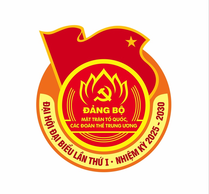Logo chính thức của Đại hội Đảng bộ Mặt trận Tổ quốc, các đoàn thể Trung ương lần thứ I- Ảnh 1.