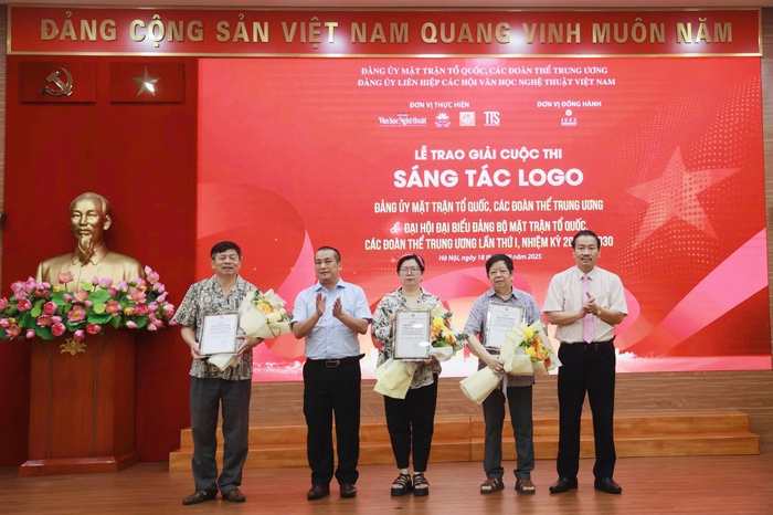 Logo chính thức của Đại hội Đảng bộ Mặt trận Tổ quốc, các đoàn thể Trung ương lần thứ I- Ảnh 3.