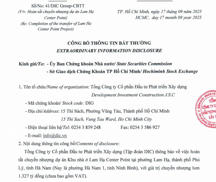 DIC Corp chốt thương vụ 1.327 tỷ tại Lam Hạ Center Point, kỳ vọng bứt phá lợi nhuận quý III- Ảnh 1.