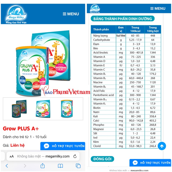 Vụ nghi vấn sữa kém chất lượng tại Phú Thọ: Công ty bất ngờ thay đổi thành phần dinh dưỡng- Ảnh 2.