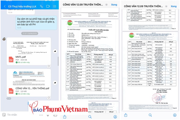 Vụ nghi vấn sữa kém chất lượng tại Phú Thọ: 2 trường Mầm non xuất trình 2 phiếu kiểm nghiệm khác nhau - Ảnh 1.