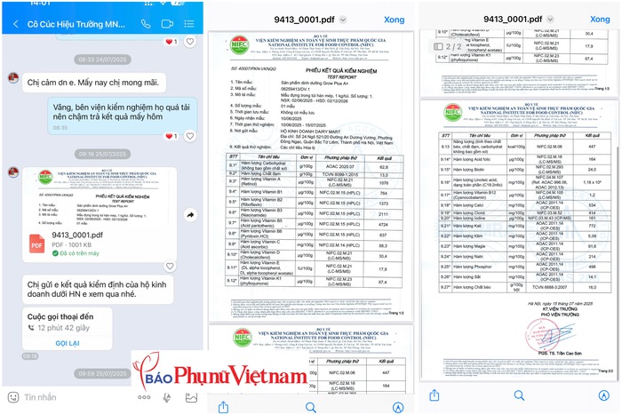 Vụ nghi vấn sữa kém chất lượng tại Phú Thọ: 2 trường Mầm non xuất trình 2 phiếu kiểm nghiệm khác nhau - Ảnh 2.