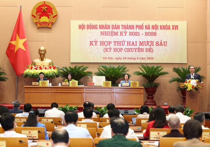 Khai mạc Kỳ họp thứ 26, HĐND thành phố Hà Nội khóa XVI- Ảnh 3.