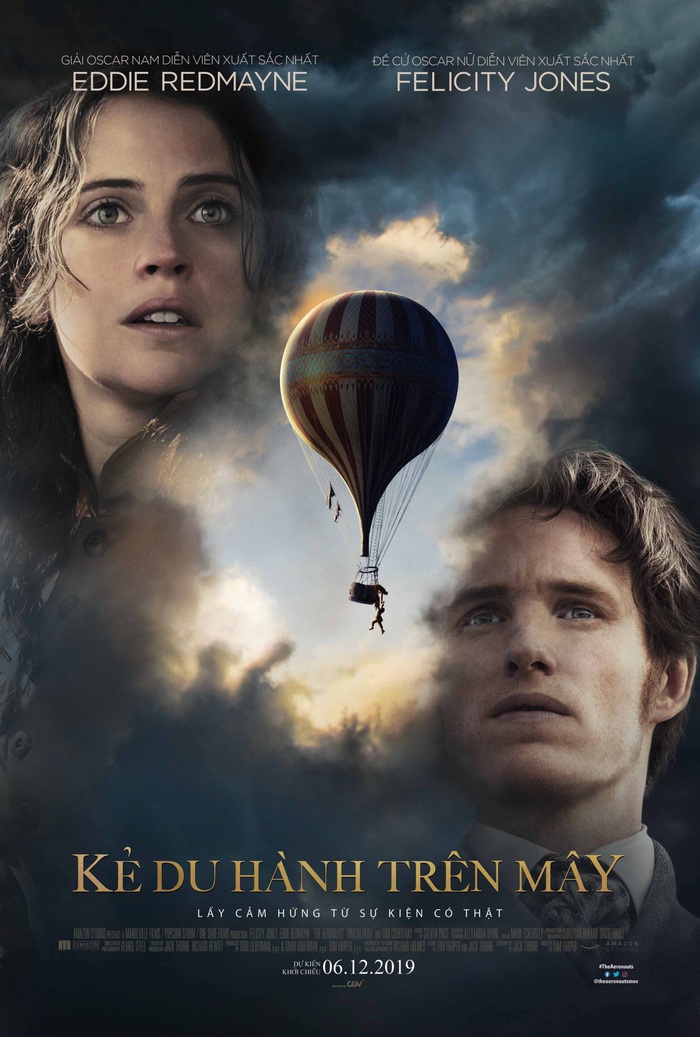 The Aeronauts đánh dấu sự tái hợp của chủ nhân tượng vàng Oscar - Eddie Redmayne và người đẹp từng được đề cử giải thưởng danh giá này - Felicity Jones 5 năm kể từ bộ phim ấn tượng “The Theory Of Everything”