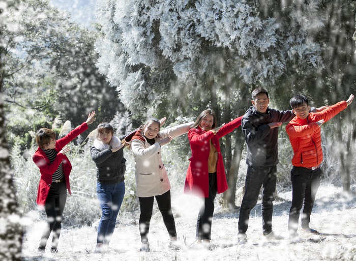 Giới trẻ hào hứng “sống ảo” trong khu vườn Châu Âu tuyết trắng giữa Ba Vì - Ảnh 5.