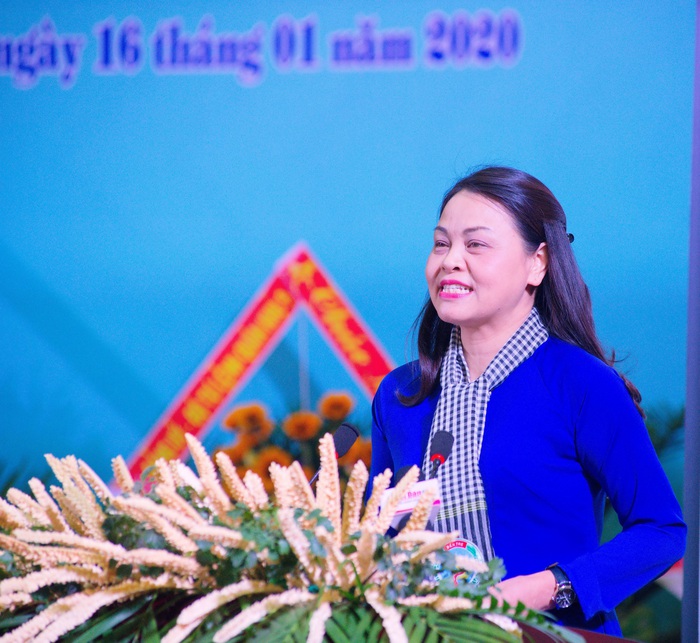 Chủ tịch Hội Liên hiệp Phụ nữ Việt Nam Nguyễn Thị Thu Hà phát biểu tại sự kiện