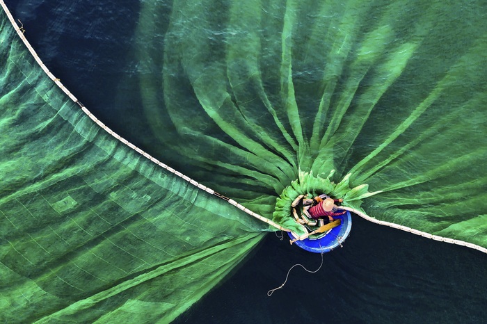 Vũ điệu trên biển – Lê Văn Vĩnh - Giải Nhất hạng mục Con người và Thiên nhiên tại The Nature Conservancy's 2019 Photo Contest