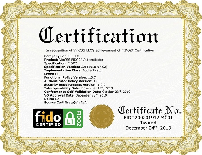 Vingroup là 1 trong 34 công ty đạt xác thực bảo mật FIDO2 toàn cầu - Ảnh 3.