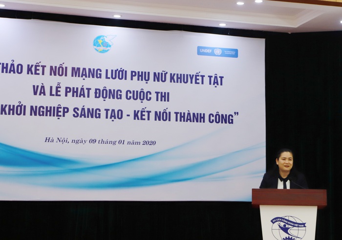 Phó Chủ tịch Hội LHPN Việt Nam Đỗ Thị Thu Thảo phát biểu khai mạc hội thảo