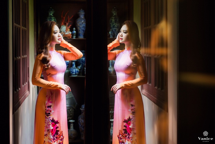 Người đẹp Miss Photo Chân Trân rạng rỡ cùng áo dài du Xuân - Ảnh 6.