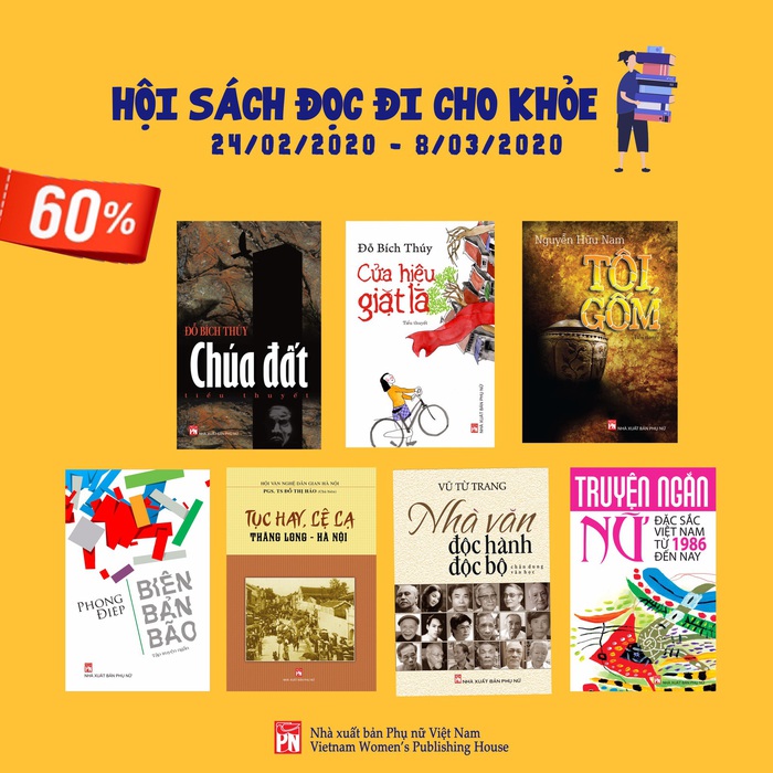 Nhiều đầu sách được giảm giá 60% tại Hội sách online của NXB Phụ nữ Việt Nam