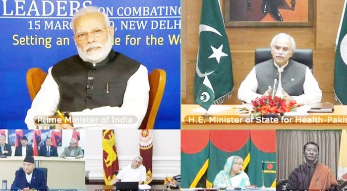 Hội nghị trực tuyến giữa các nhà lãnh đạo SAARC về đối phó với dịch Covid-19 được thực hiện theo sáng kiến của Thủ tướng Narendra Modi