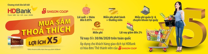 với chương trình “Giao dịch nhanh – Lợi ích mạnh”, từ nay đến ngày 30/6/2020, khách hàng mua sắm tại chuỗi siêu thị Saigon Co.op hoặc có thẻ thành viên Saigon Co.op sẽ được hưởng 5 ưu đãi
