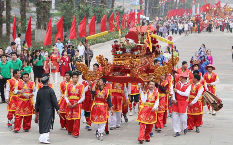 Giỗ Tổ Hùng Vương năm 2022 sẽ chỉ tổ chức phần lễ và một số hoạt động liên quan đến Tín ngưỡng thờ cúng Hùng Vương. Ảnh ST