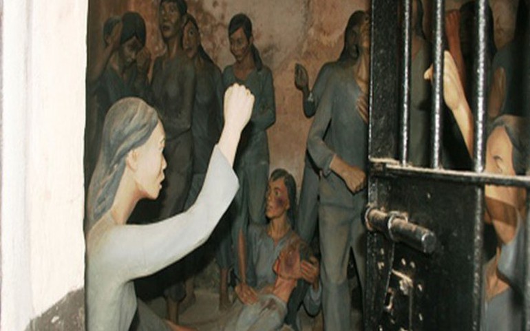 Hình ảnh được tái hiện tại Nhà tù Côn Đảo 