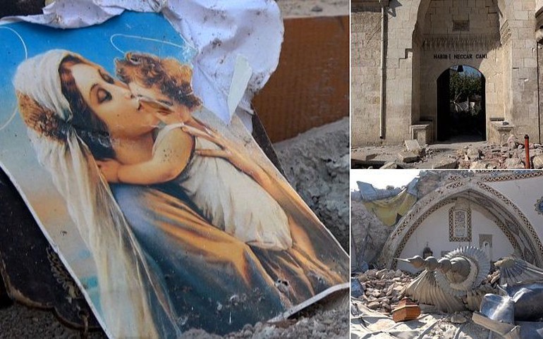 Tại thành phố cổ Antakya của Thổ Nhĩ Kỳ, những nhà thờ lịch sử đã biến thành đống đổ nát sau trận động đất ngày 6/2/2023