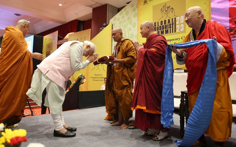 Thủ tướng Ấn Độ Narendra Modi tại Hội nghị Thượng đỉnh Phật giáo Toàn cầu 2023