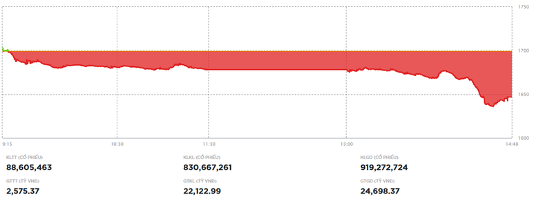 Áp lực bán lan rộng, VN-Index thủng đáy hỗ trợ quan trọng, mất hơn 50 điểm- Ảnh 1.