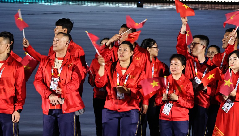 Đoàn thể thao Việt Nam rạng rỡ diễu hành khai mạc SEA Games 33- Ảnh 5.