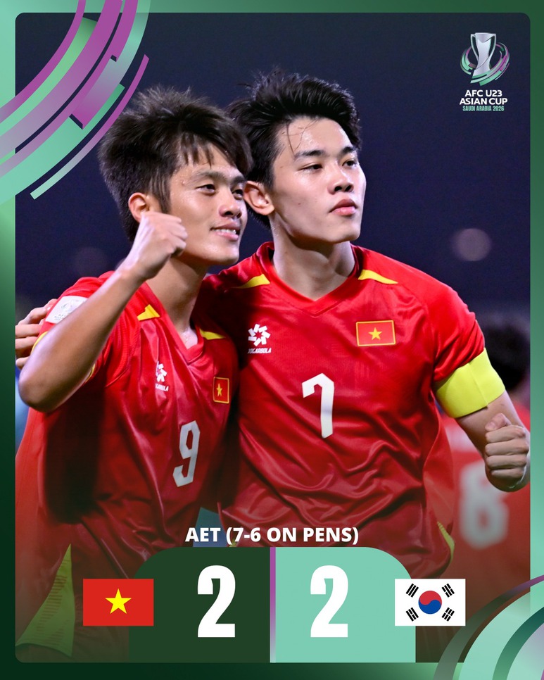 U23 Việt Nam đánh bại Hàn Quốc trên loạt luân lưu, giành giải ba U23 châu Á- Ảnh 1. U23 Việt Nam đánh bại Hàn Quốc trên loạt luân lưu, giành giải ba U23 châu Á- Ảnh 1.