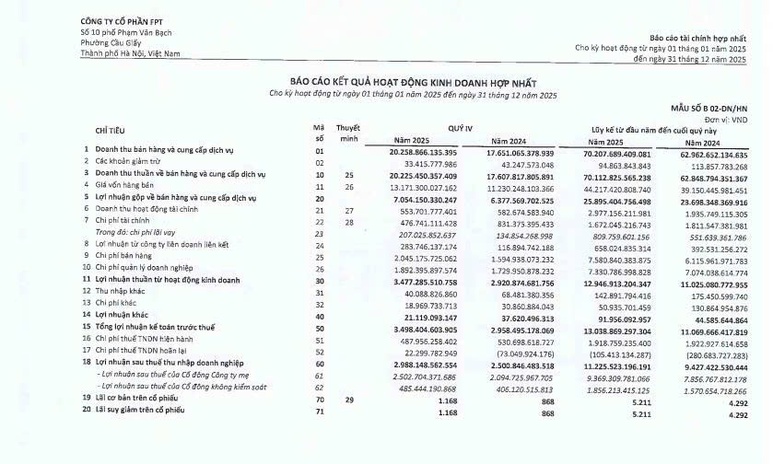 FPT 2025: Tăng trưởng tích cực, nhà đầu tư cần cân nhắc điều gì?- Ảnh 1.