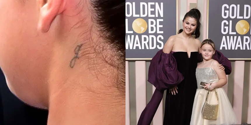 The mystery of Selena Gomez and Hailey Bieber having a strange tattoo under their ear - Photo 3.