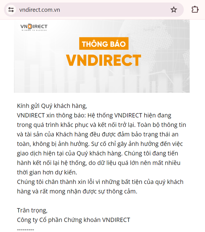 Từ sự cố VNDirect bị tấn công, chuyên gia khuyến nghị gì cho nhà đầu tư?